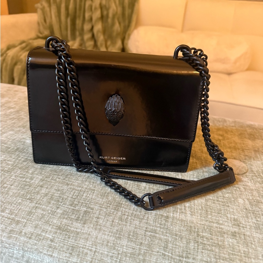 Kurt Geiger Black Chain Shoulder Bag